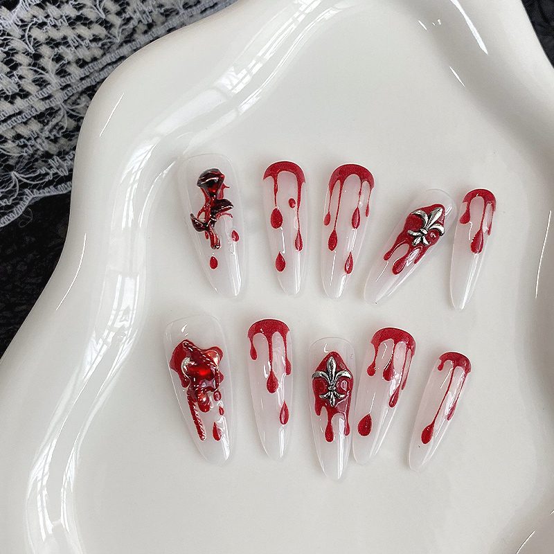 Drip Tip Resin - 10 faux ongles longs en amande