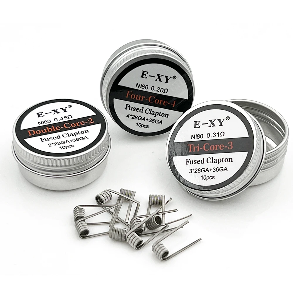 Coil Building Kit - 10 pièces/boîte Ni80 bobine préfabriquée fondu